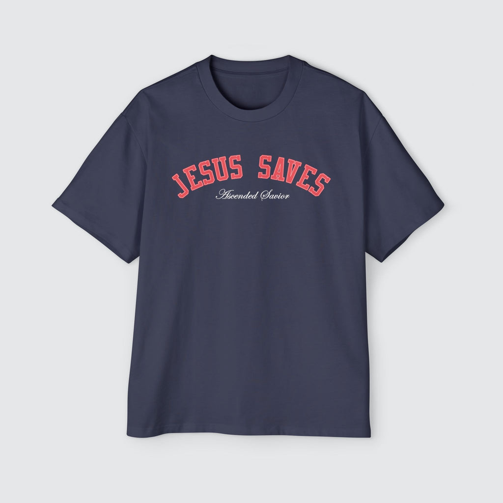 JESUS SAVES LETTERMAN TEE