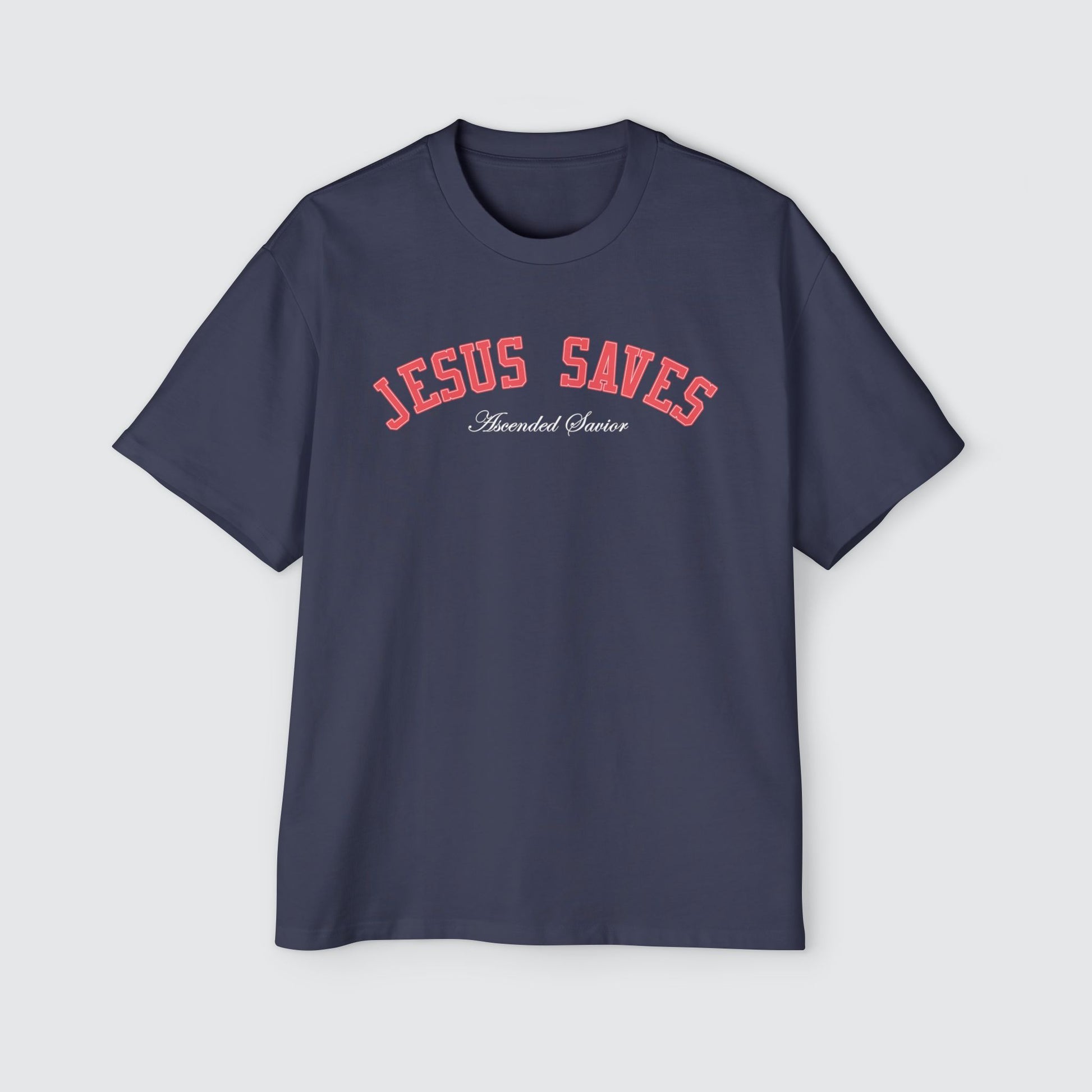 JESUS SAVES LETTERMAN TEE